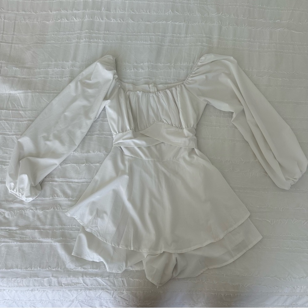 White long sleeve romper